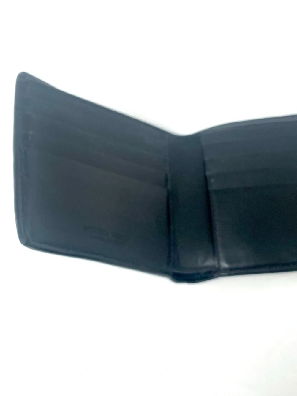 Bottega Veneta Black Intrecciato Woven Leather Bifold Wallet